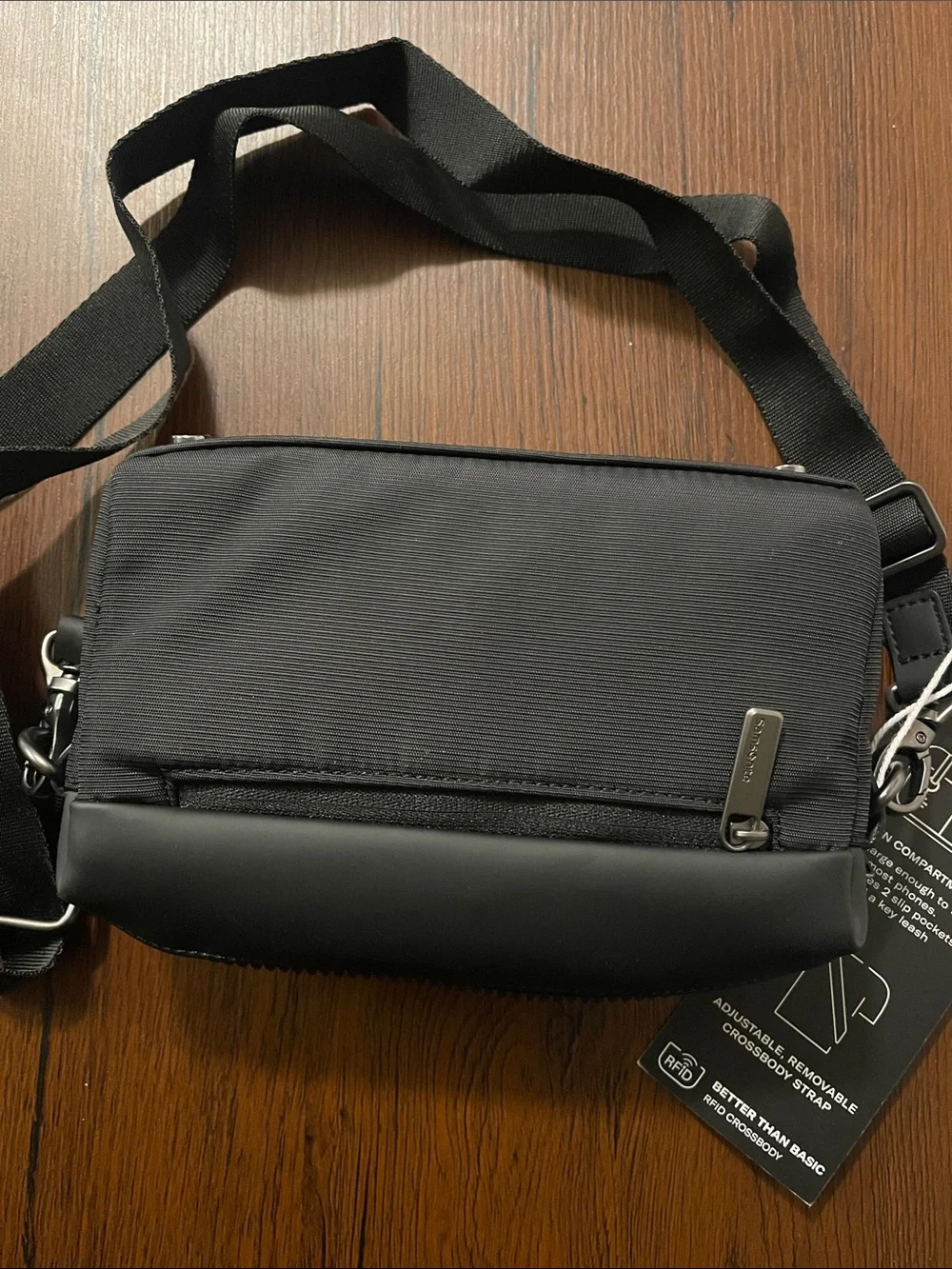 Samsonite Black Men's Compact Crossbody Messenger Bag